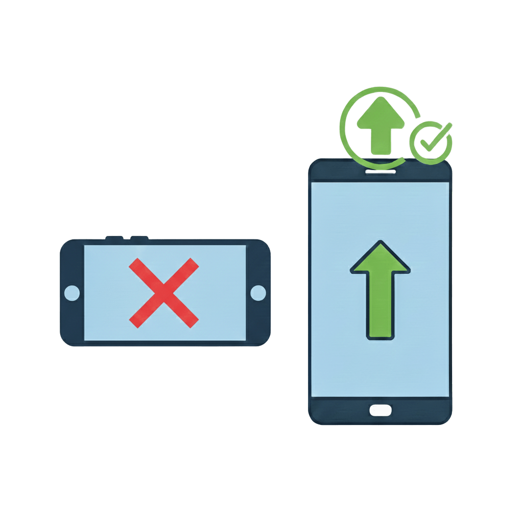 Rotar dispositivo a vertical